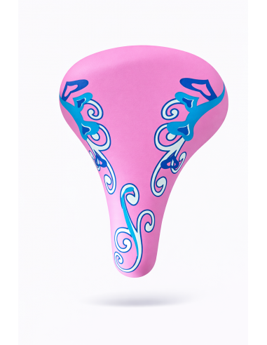 SELLA BIMBA ROSA CON DETTAGLI FLOREALI