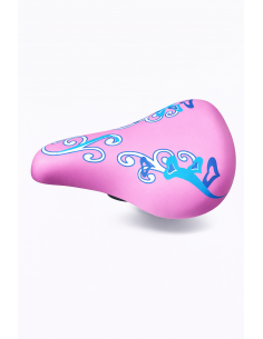 SELLA BIMBA ROSA CON DETTAGLI FLOREALI 2