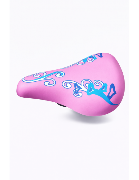 SELLA BIMBA ROSA CON DETTAGLI FLOREALI