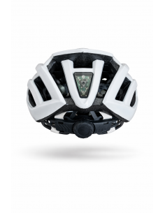 Casco PDR CITY DOUBLE bianco nero con luce posteriore 2