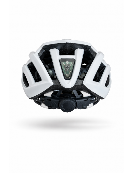 Casco PDR CITY DOUBLE bianco nero con luce posteriore